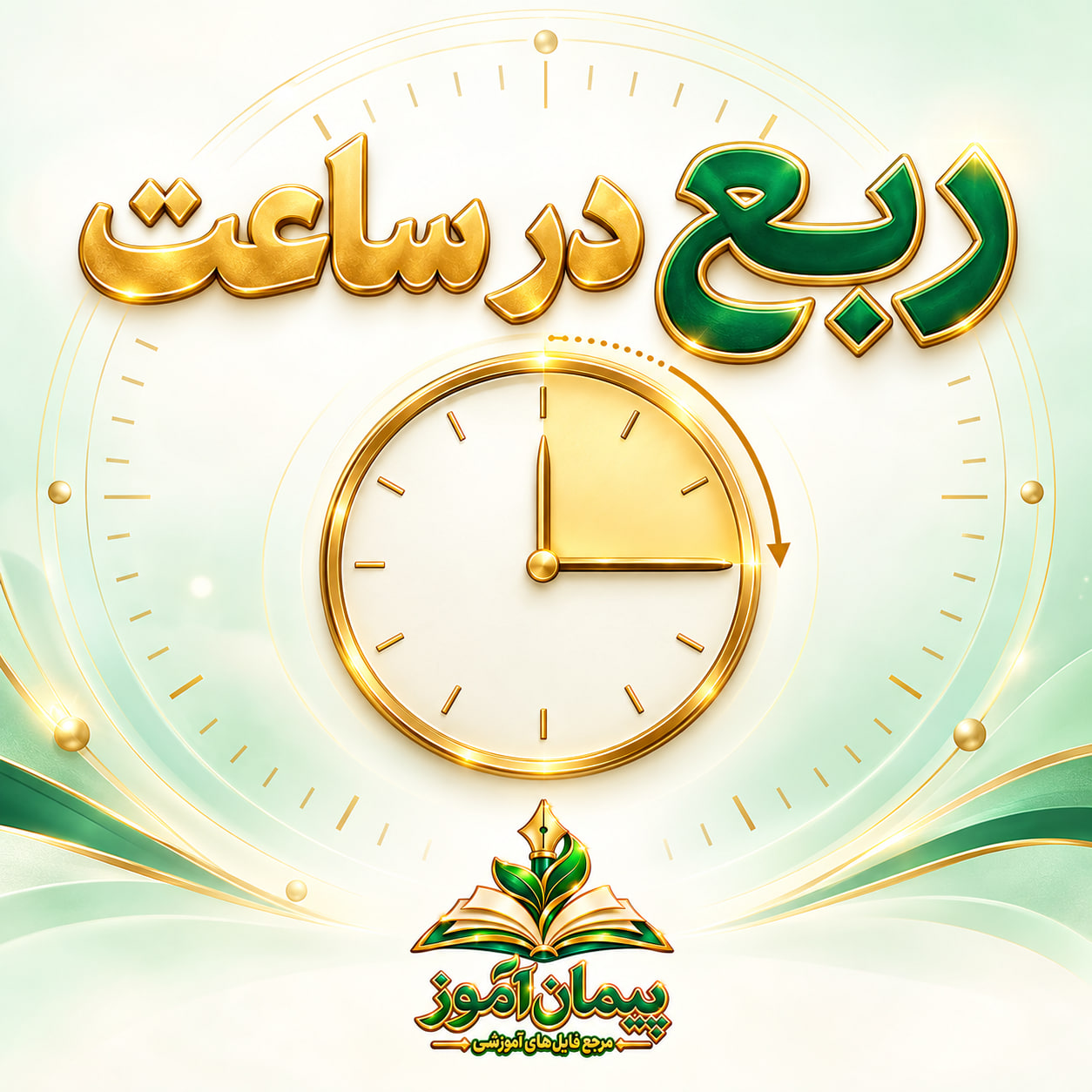 🎯 طرح درس تمام‌ساحتی آموزش "ربع در ساعت" پایه دوم | استاندارد، مقام‌آور و ۱۰۰٪ اثربخش بر اساس ساحت‌های شش‌گانه