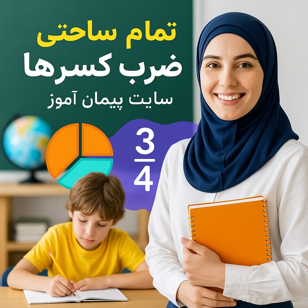 طرح درس تمام‌ساحتی ضرب کسرها | ریاضی پایه ششم (صفحات 28 و 29)